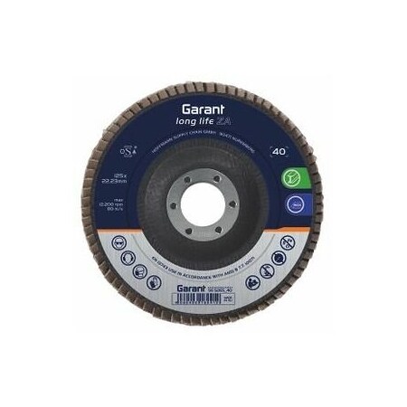 Garant Long Life ZA Flap Disc, Dia: 125 mm, Grit: 80 565265 80